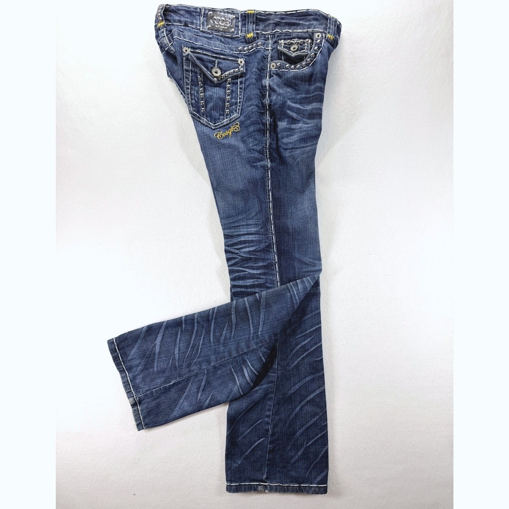 Vintage Y2K COOGI Australia Studded Low Rise Bootcut Jeans Women's 7/8